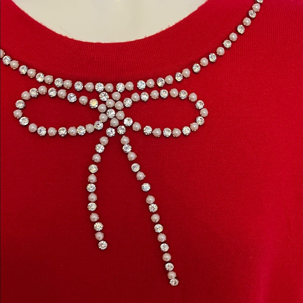 Liz Claiborne Bold Red Sweater - Picture 3 of 8